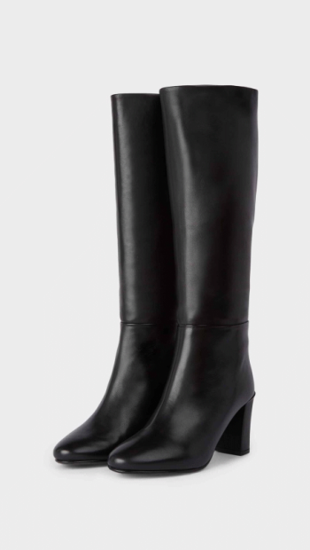 Hobbs London black buckle knee high boot 2