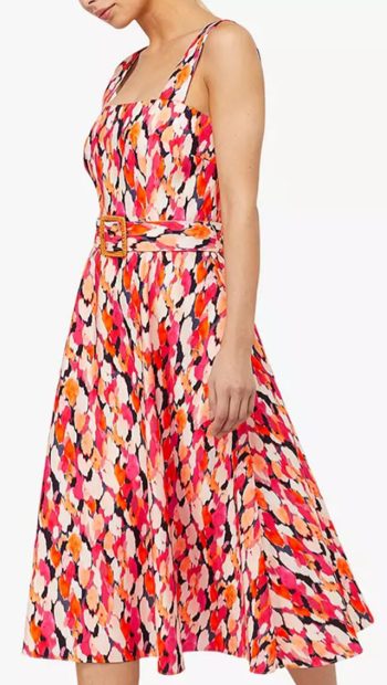 monsoon-orange-floral-belt-dress