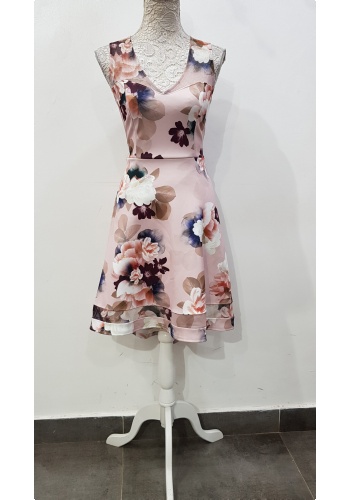 redhering-pink-floral-skater-dress