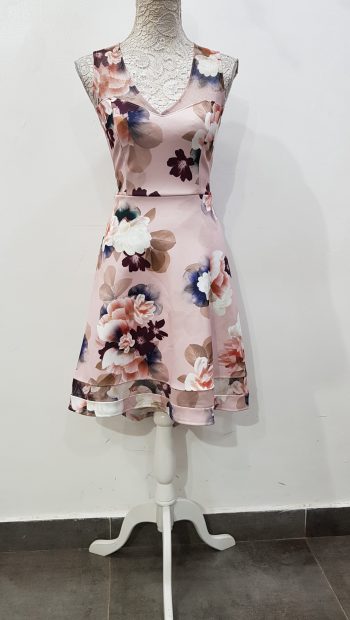 redhering-pink-floral-skater-dress