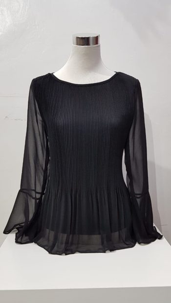 wallis-london-black-pleated-blouse