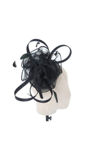 black-fascinator