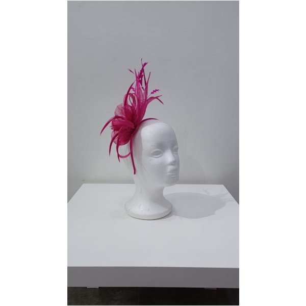 Hot pink fascinator